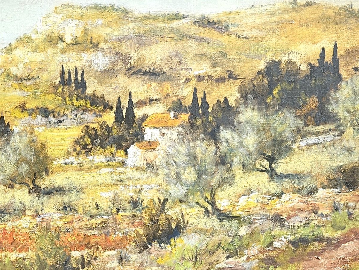 Landscape Of Provence By Félix Tisot, 1909–1979-photo-3