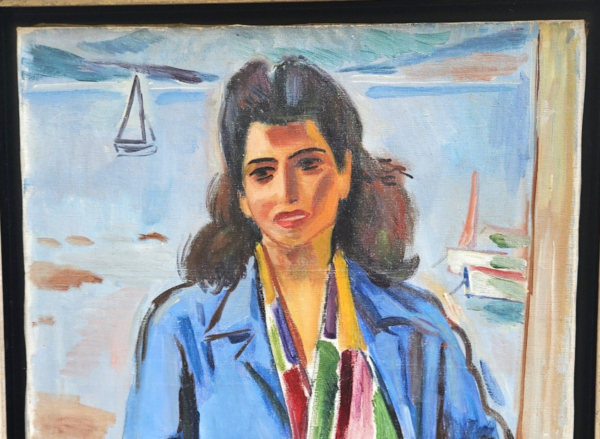 Portrait In St. Tropez By Laszlo Barta (1902–1961)-photo-2