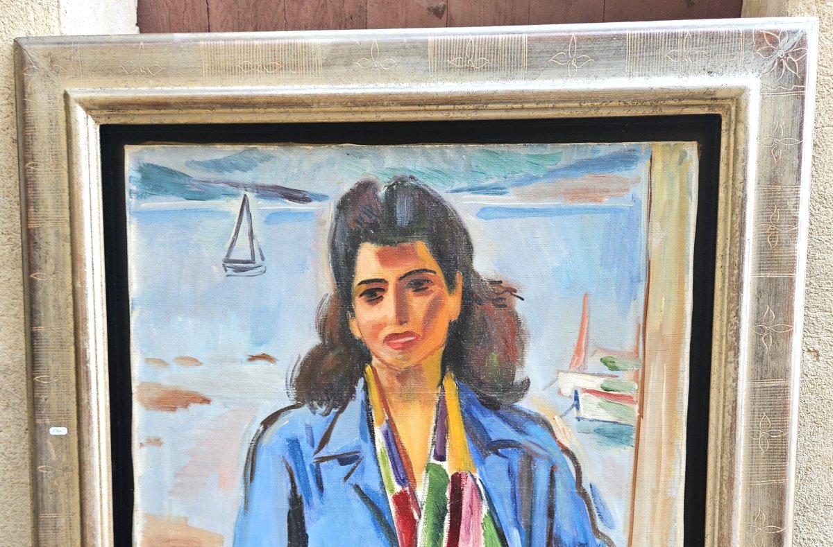 Portrait In St. Tropez By Laszlo Barta (1902–1961)-photo-5