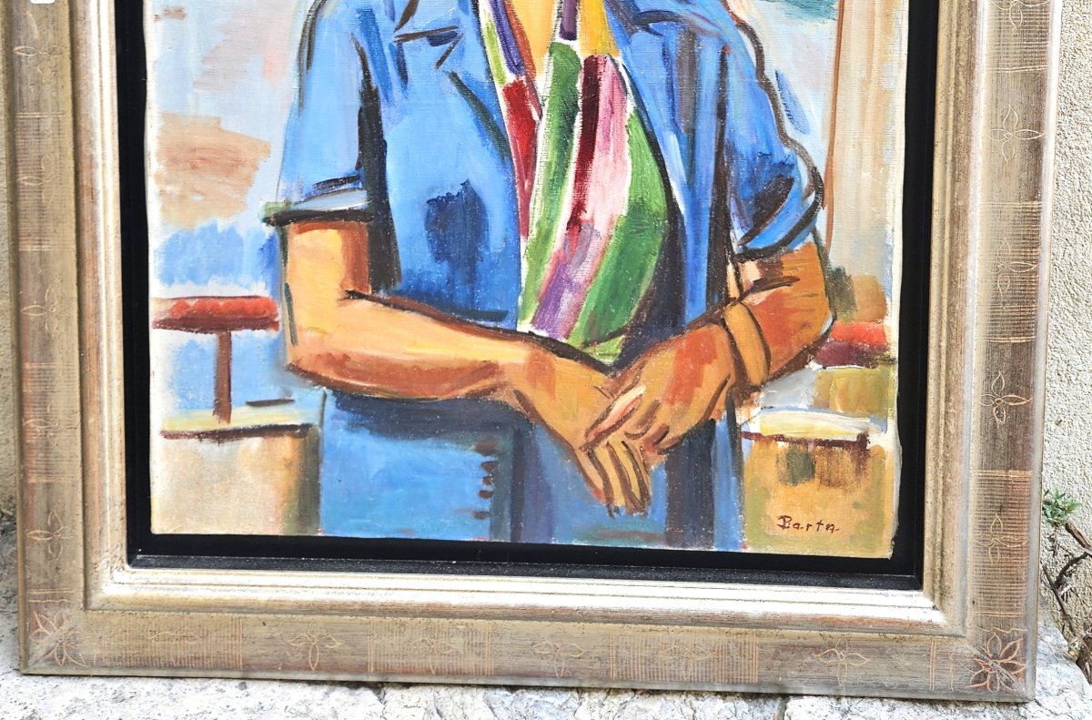 Portrait In St. Tropez By Laszlo Barta (1902–1961)-photo-6