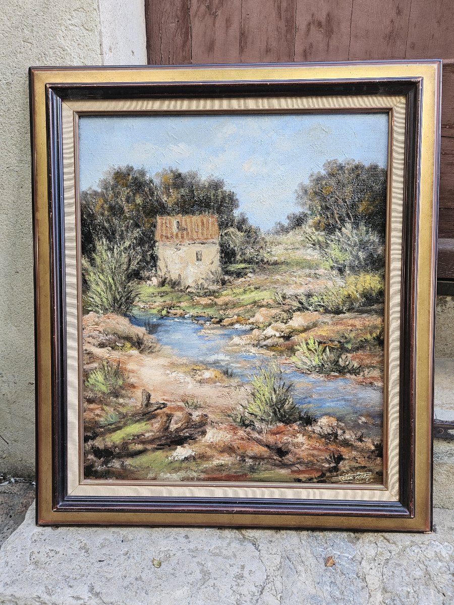 "the Stream" By Félix Tisot, 1909–1979-photo-2
