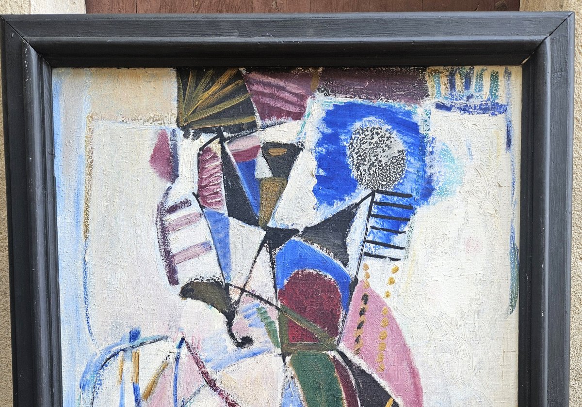 Modernist Portrait From 1950 By Laszlo Barta (1902–1961)-photo-1