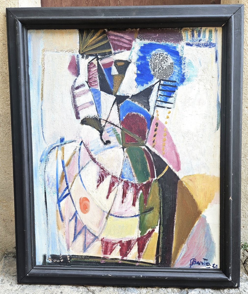 Modernist Portrait From 1950 By Laszlo Barta (1902–1961)