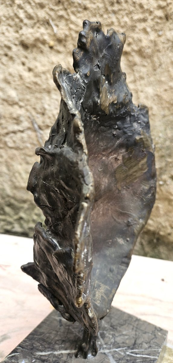 Portrait en bronze signé-photo-4