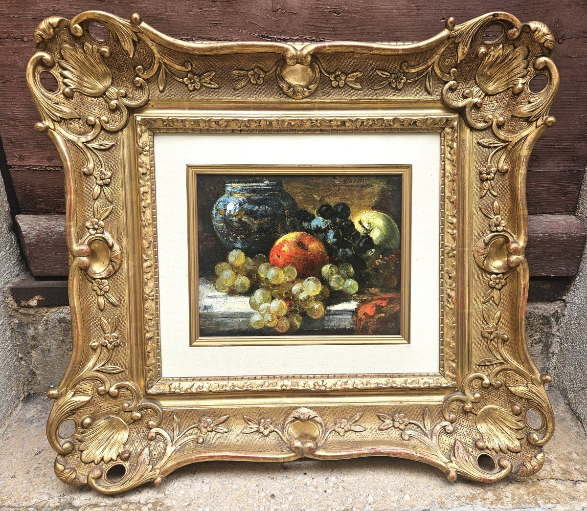 Apple, Pear, And Grapes By Jacques Martin
