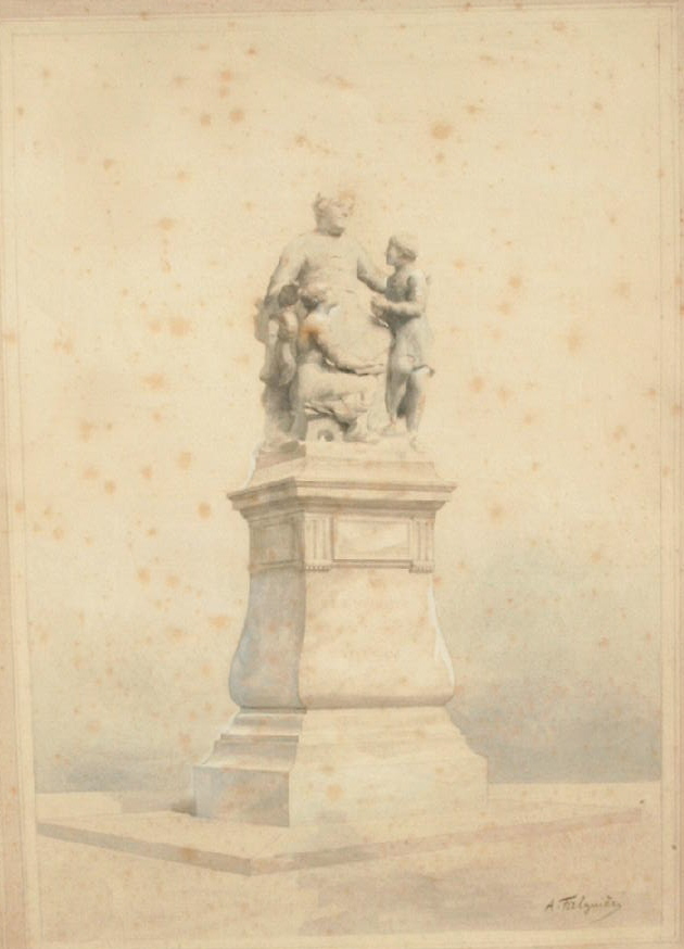 Projet De Monument Par Alexandre Falguiere 1831-1900-photo-2