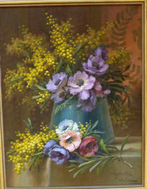 Superbe Bouquet De Fleurs Par Umberto Tolleri Nice 1929-photo-4