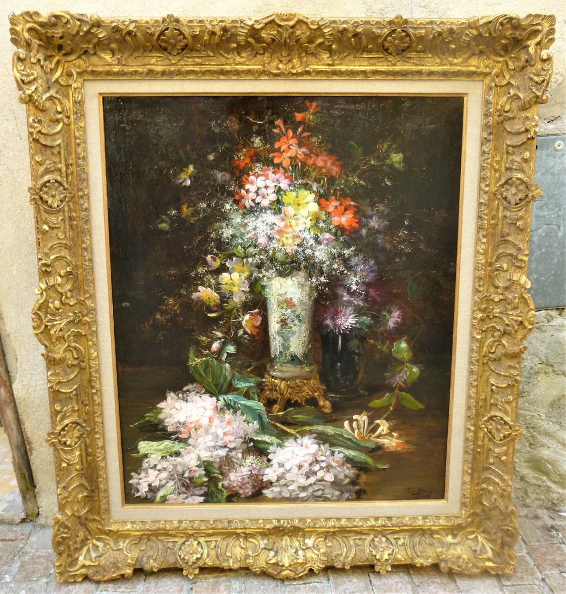 Splendide Composition Florale  Par Emmanuel Meyer 1836 - Vers 1890-photo-8