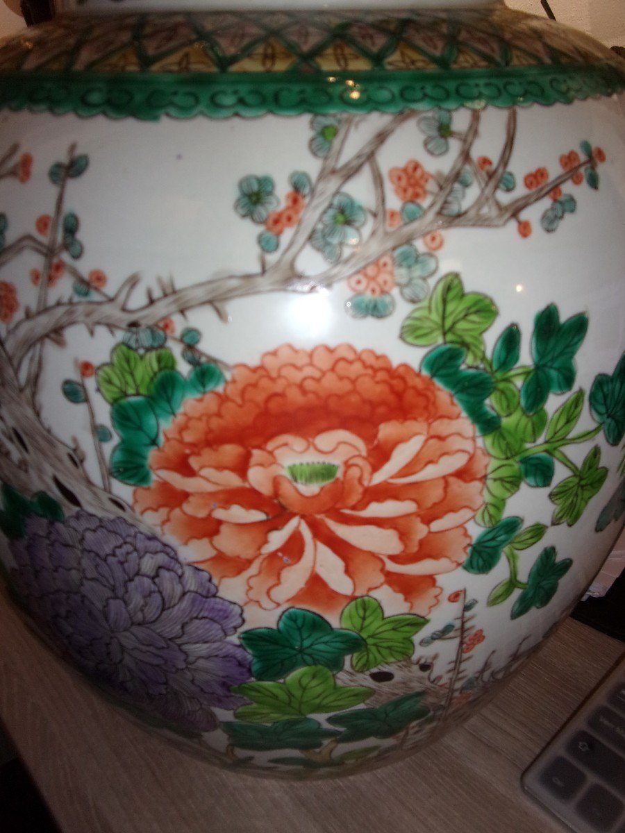 Vase En Porcelaine De Chine Fin XIXème Début XXème étiquette d'Origine Période République-photo-5