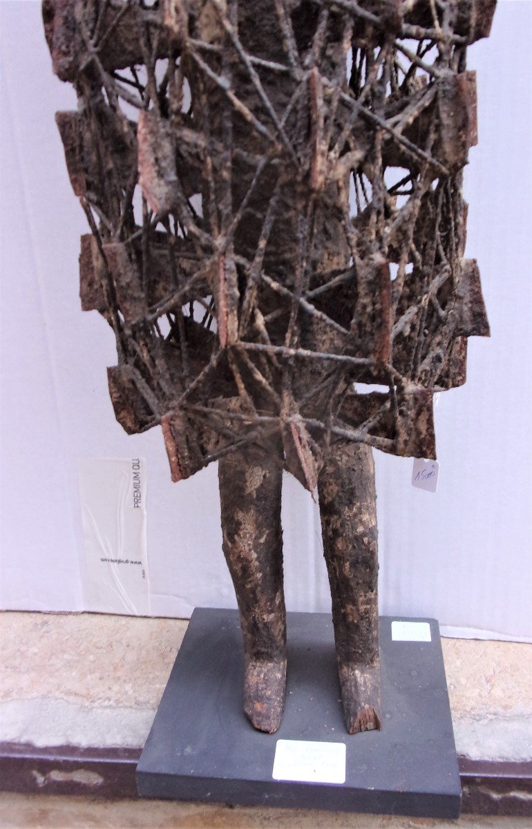 Extremely Rare Ko Diougou Sculpture From Burkina Faso Height 71cm With Thick Sacrificial Patina-photo-3