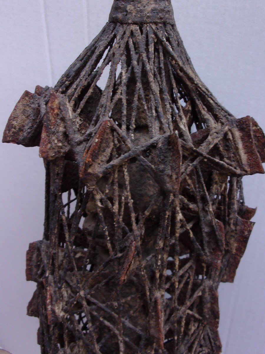 Rarissime Sculpture Ko Diougou Du Burkina Faso Hauteur 71cm à épaisse patine sacrificielle-photo-4