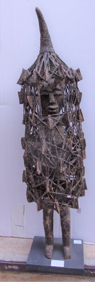 Extremely Rare Ko Diougou Sculpture From Burkina Faso Height 71cm With Thick Sacrificial Patina