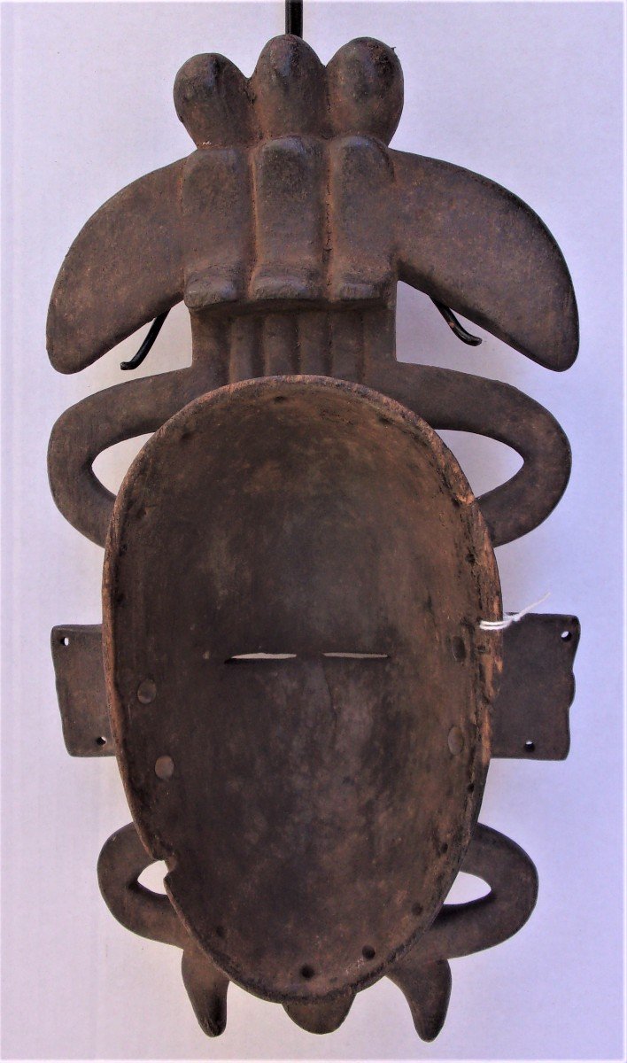 Superb Old Kpelié Dance Mask - Senoufo, Mali With Patina Of Use-photo-2