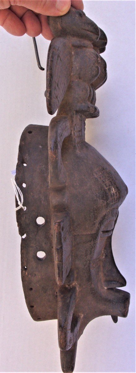 Superb Old Kpelié Dance Mask - Senoufo, Mali With Patina Of Use-photo-3