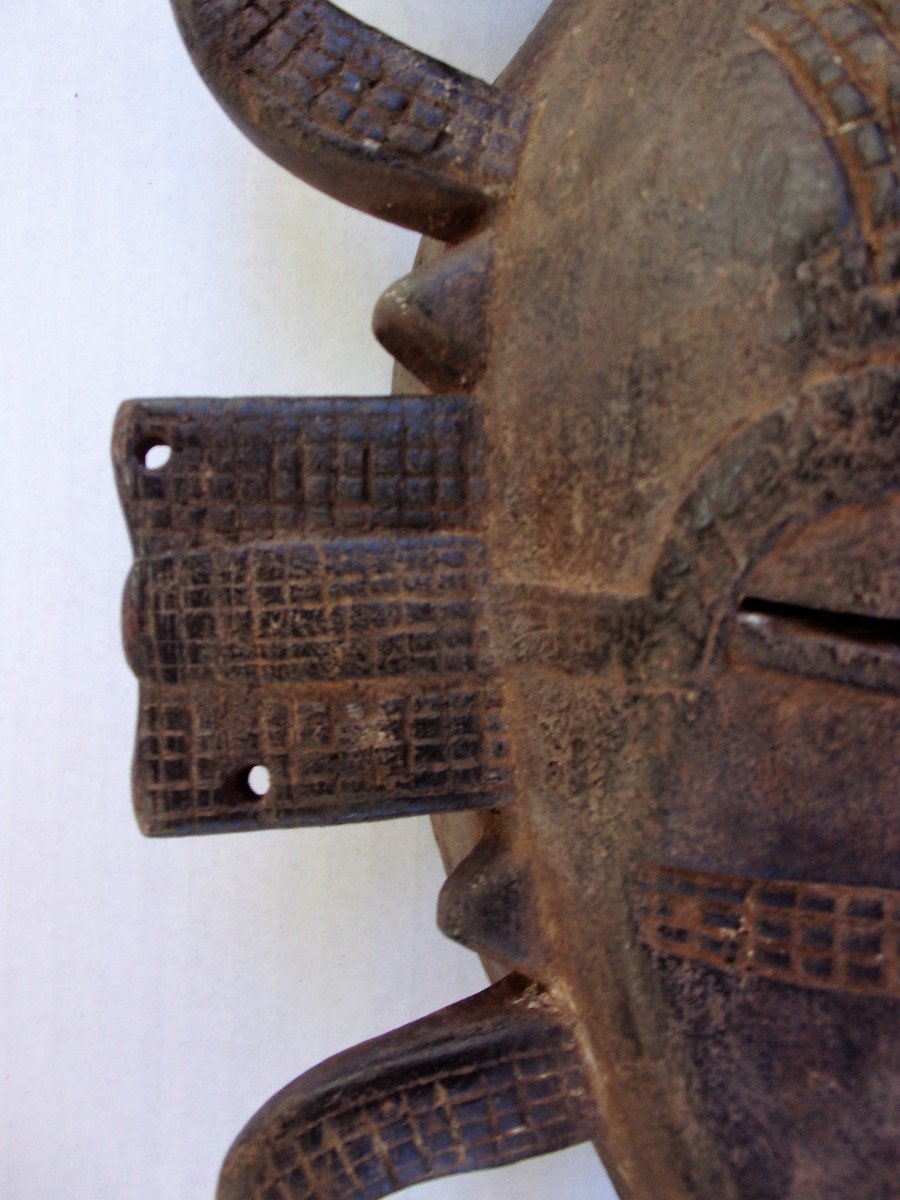 Superb Old Kpelié Dance Mask - Senoufo, Mali With Patina Of Use-photo-6