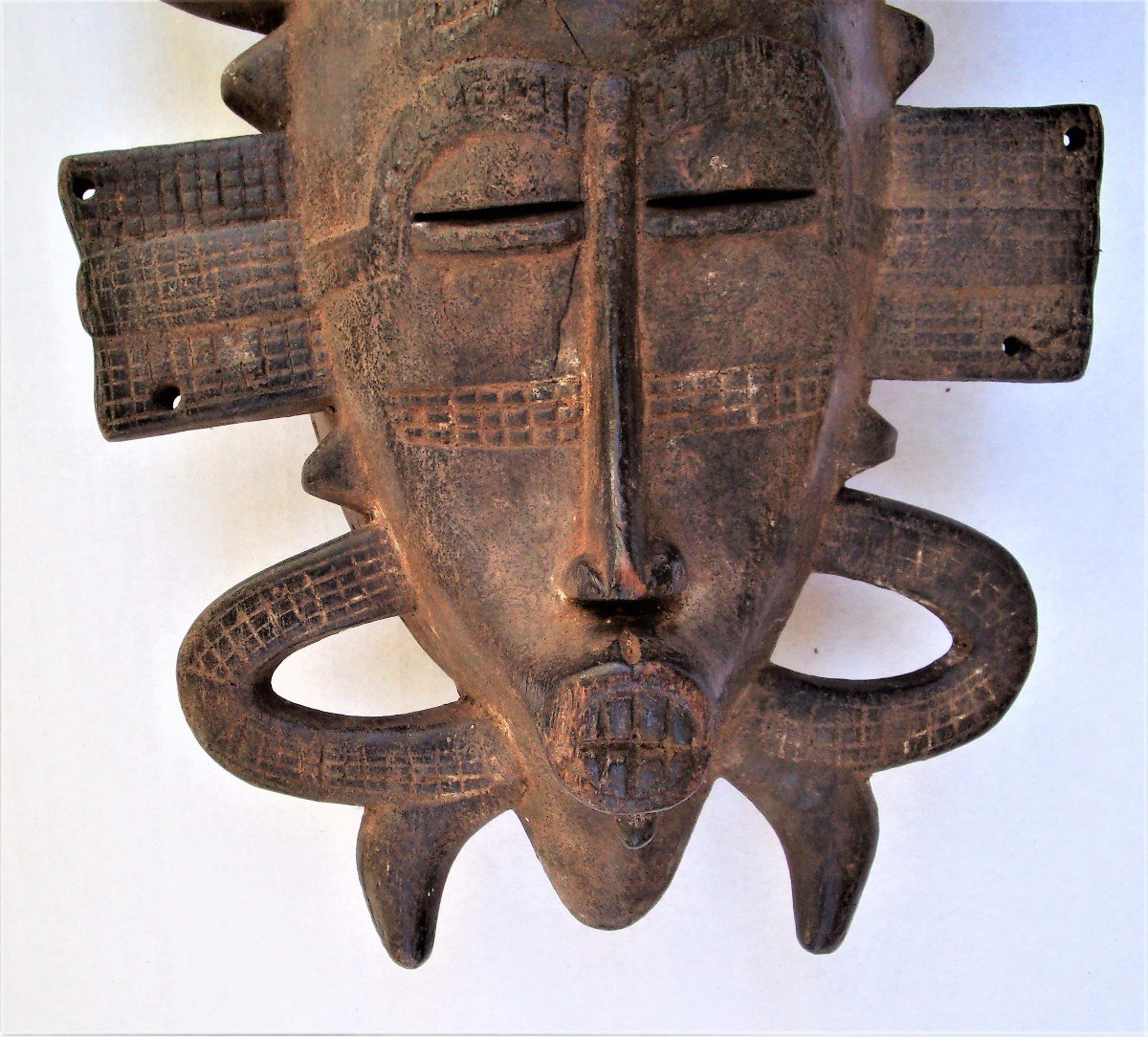 Superb Old Kpelié Dance Mask - Senoufo, Mali With Patina Of Use-photo-7