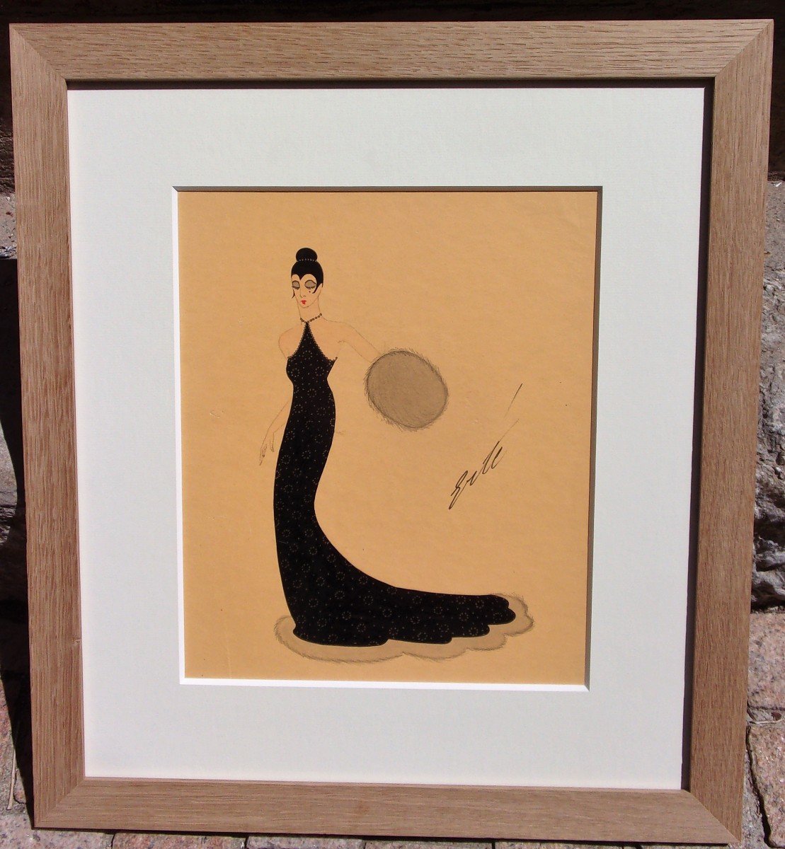 Elégante Vers 1925 Par Romain De Tirtoff Dit Erté 1892-1990-photo-2