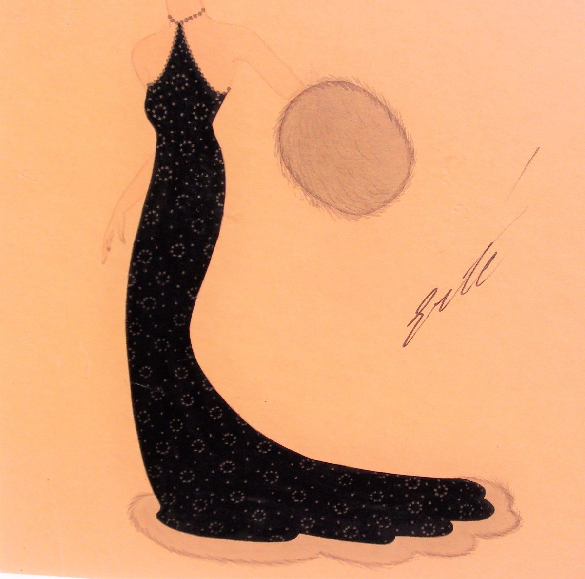 Elégante Vers 1925 Par Romain De Tirtoff Dit Erté 1892-1990-photo-4