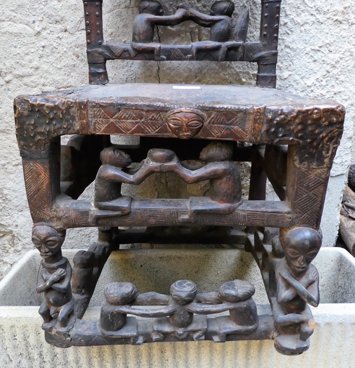  Trône Tchokwe XIX ème Siècle-photo-1
