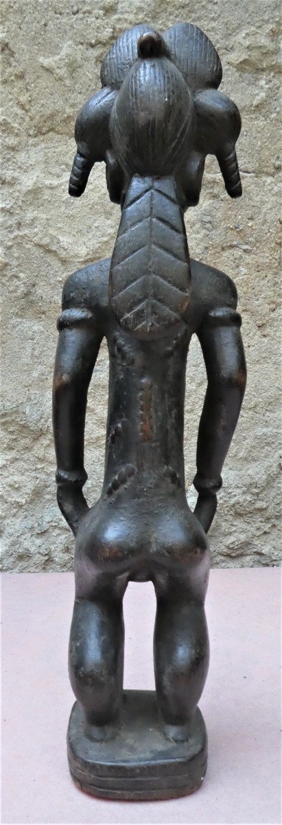 Superbe Et Ancienne Statue Féminine Baoulé Blolo Bla De Côte d'Ivoire-photo-3