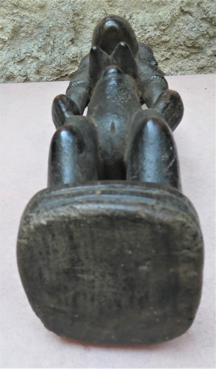 Superbe Et Ancienne Statue Féminine Baoulé Blolo Bla De Côte d'Ivoire-photo-3