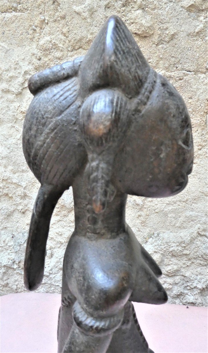 Superbe Et Ancienne Statue Féminine Baoulé Blolo Bla De Côte d'Ivoire-photo-8