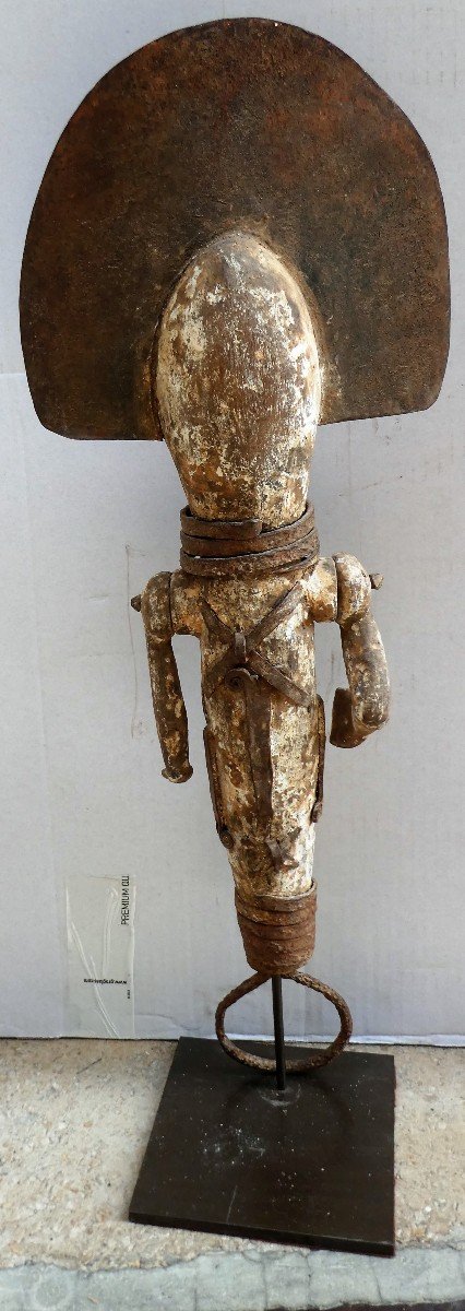 Sculpture Rituelle ancienne Ofo Des Ibo Du Nigeria-photo-3
