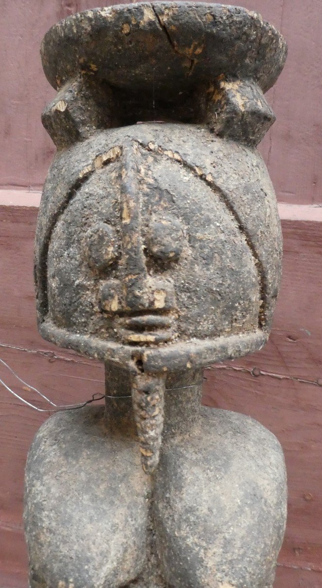 Sculpture Dogon Du Mali à Patine Crouteuse-photo-1