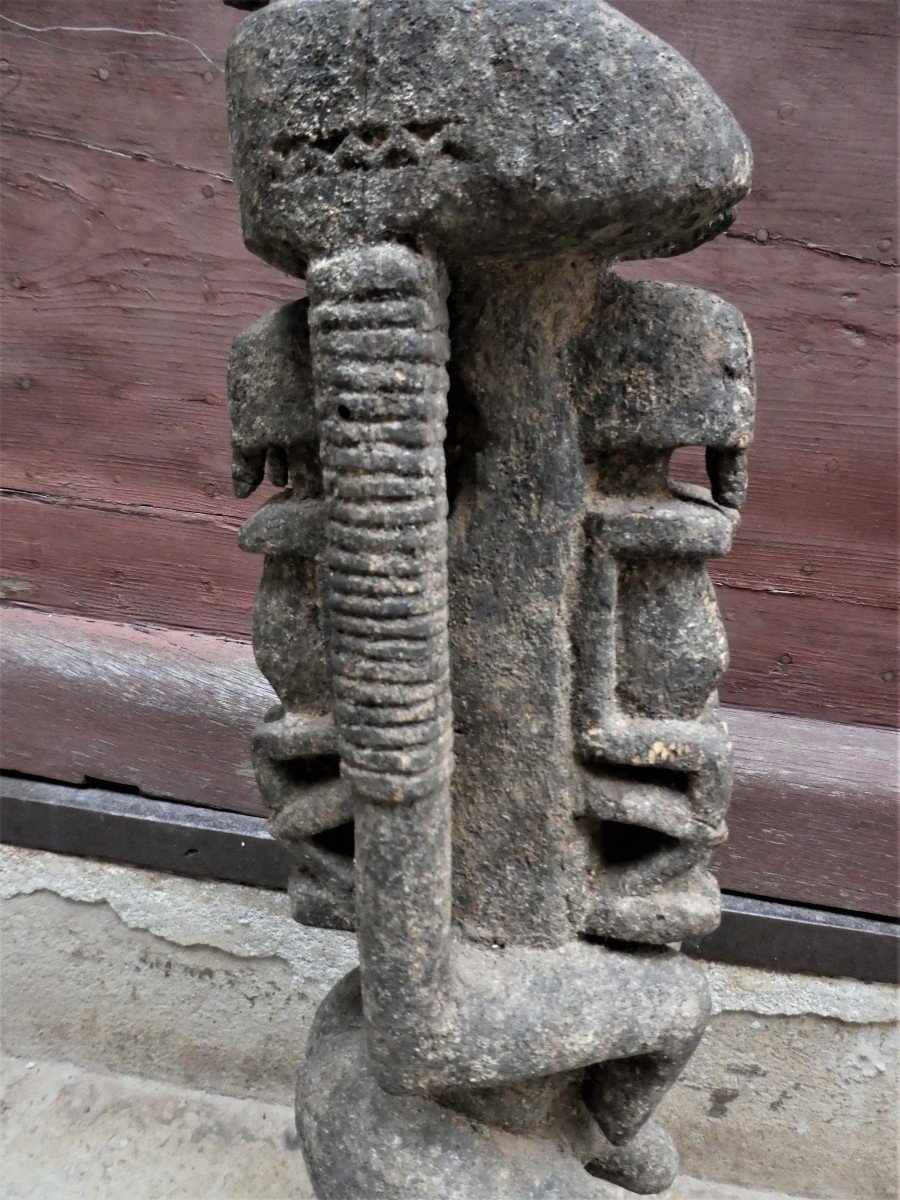 Dogon Sculpture From Mali With Crusty Patina-photo-3