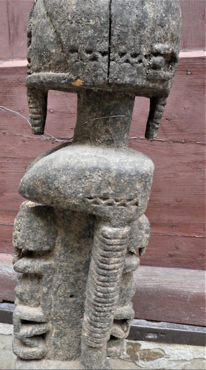 Sculpture Dogon Du Mali à Patine Crouteuse-photo-5