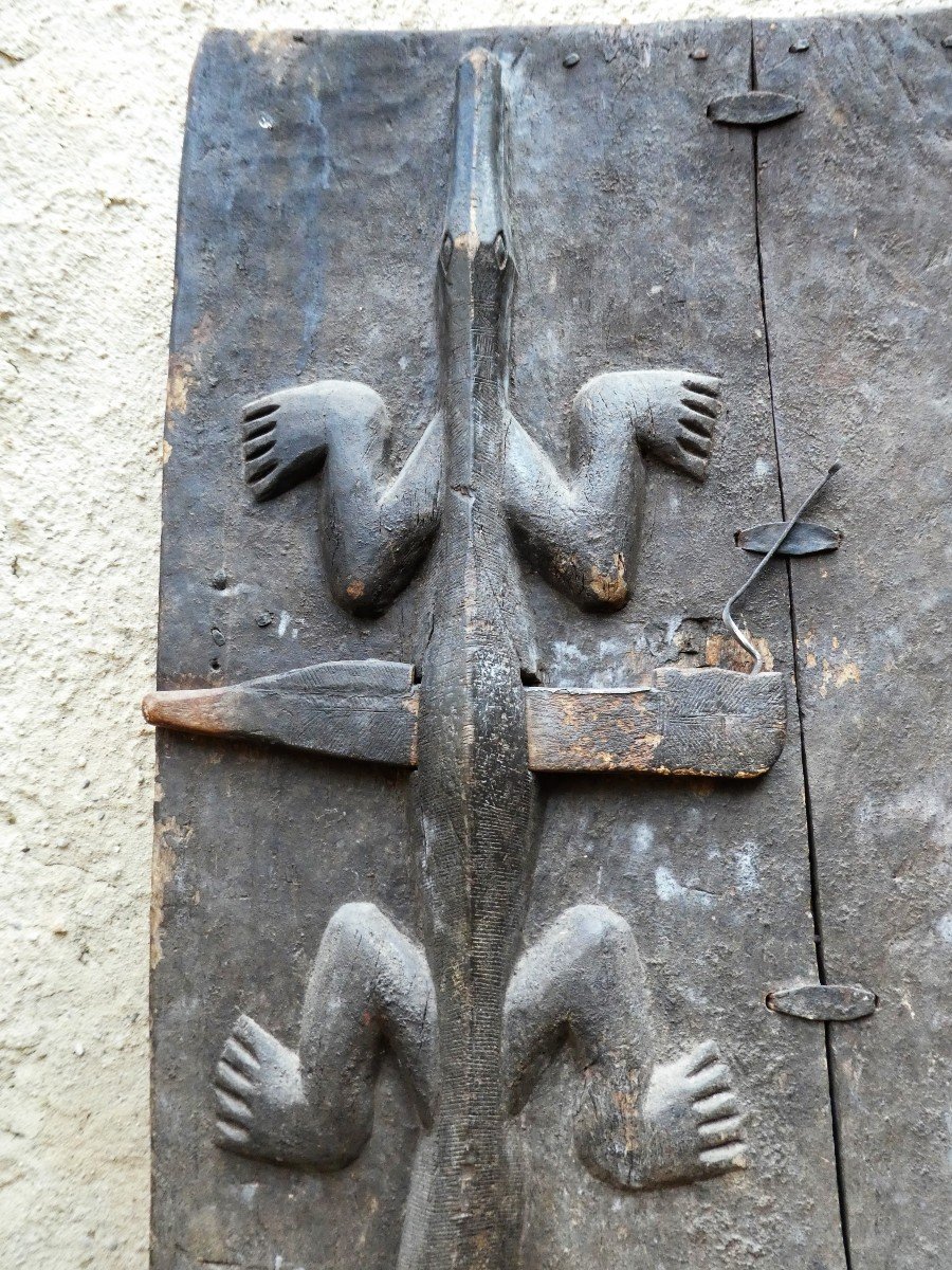Porte De Case Baoulé Ivory Coast Complete With Its Key-photo-4
