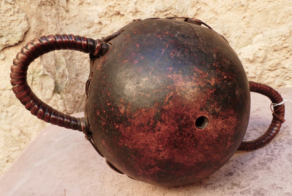 Ancient Reliquary Basket Téké Du Congo-photo-1