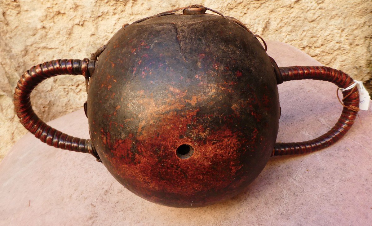 Ancient Reliquary Basket Téké Du Congo-photo-3