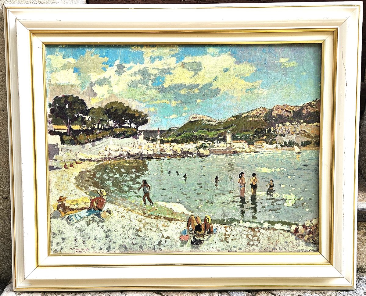 The Beach Of Cassis By Michel Zimmermann Twentieth