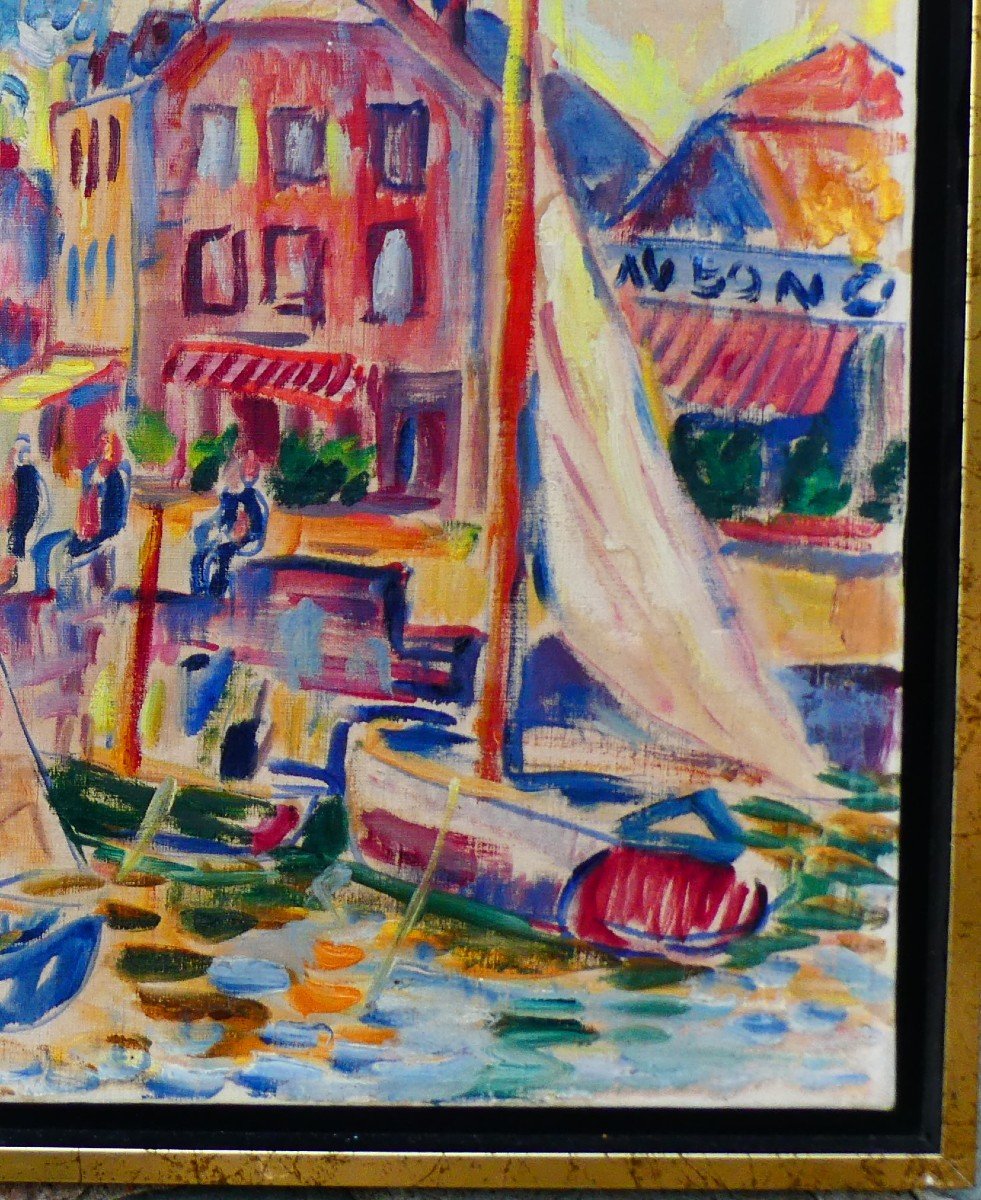 Port Breton By Laszlo Barta 1902-1961-photo-2