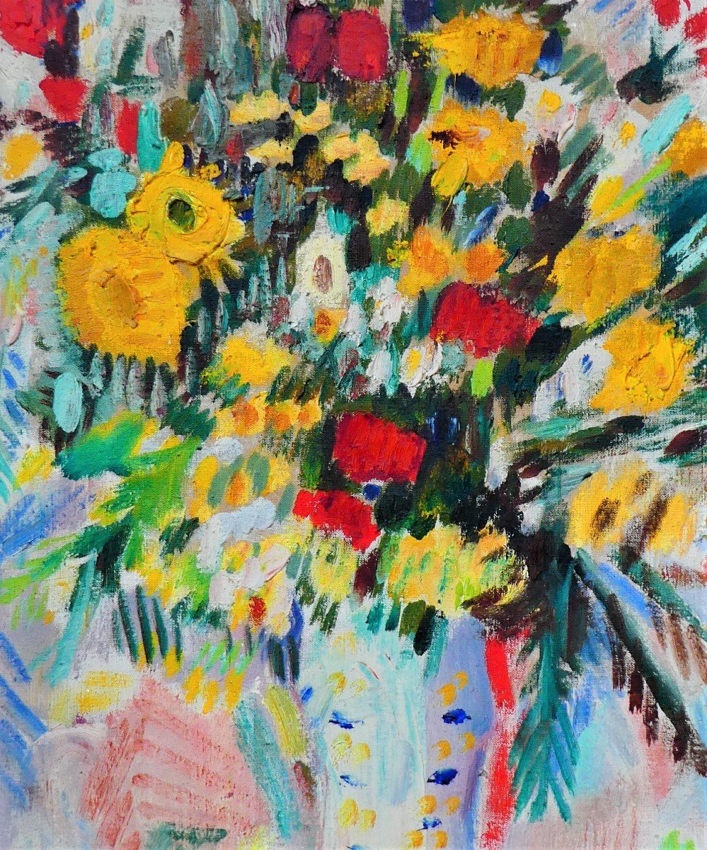 Flamboyant Bouquet By Laszlo Barta 1902-1961-photo-3
