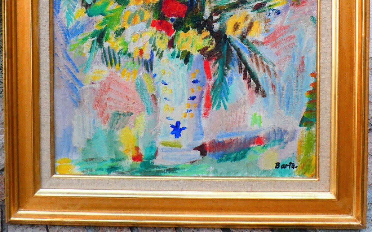 Flamboyant Bouquet By Laszlo Barta 1902-1961-photo-4