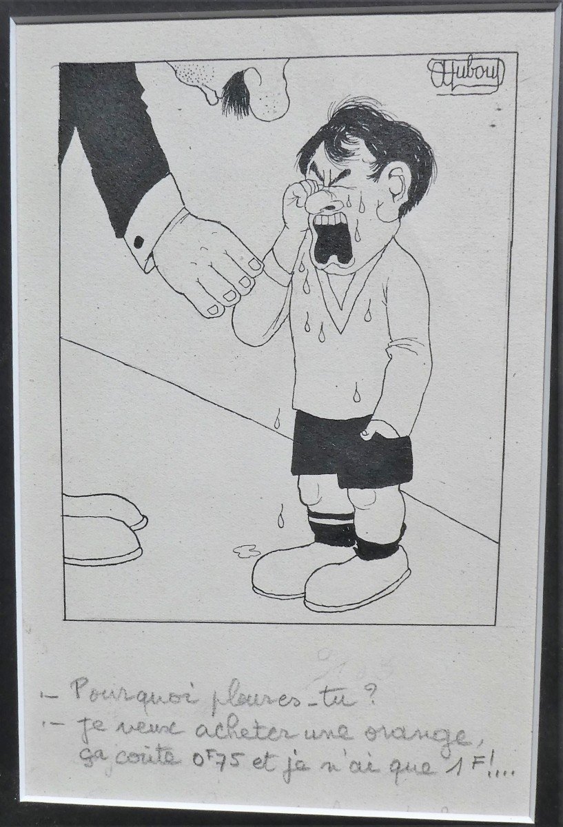 Original Drawing By Albert Dubout 1905-1976-photo-3