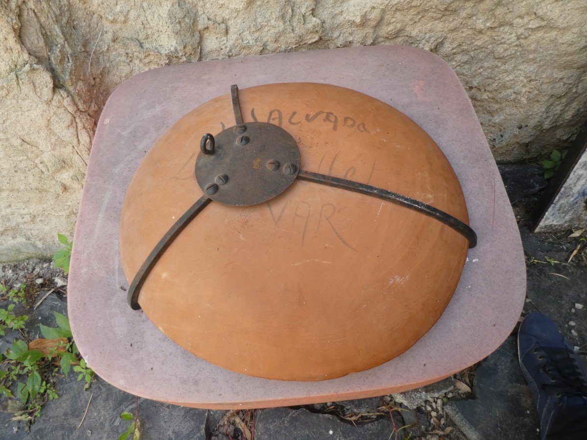 Large Terracotta Dish By Jacinto Salvado 1892-1983-photo-3