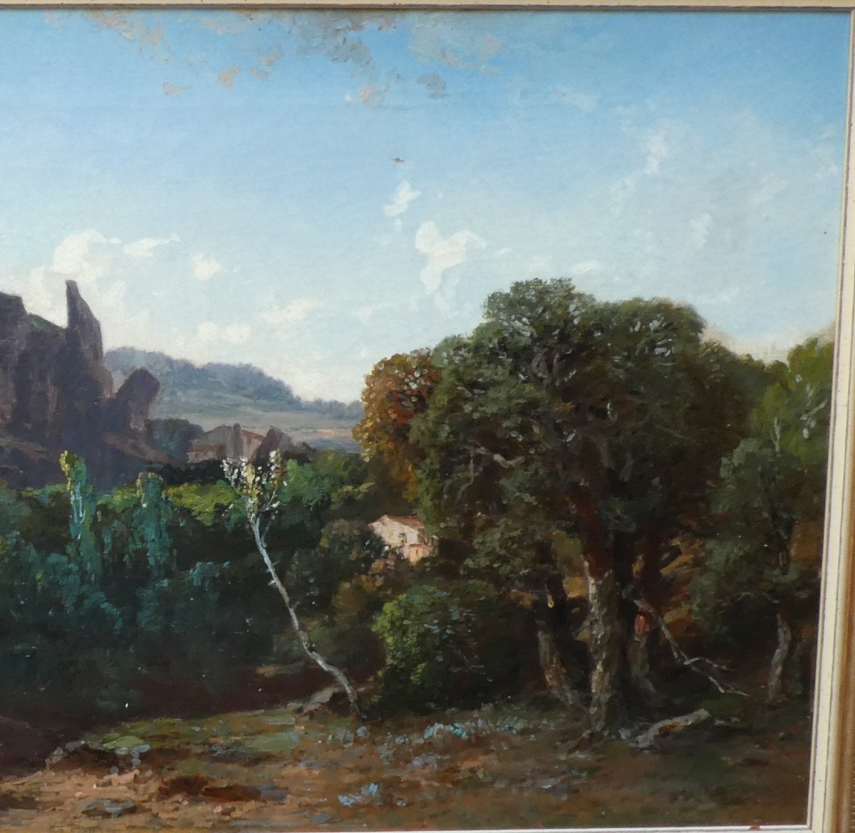 Paysage Boisé Par Vincent Courdouan 1810-1893-photo-4