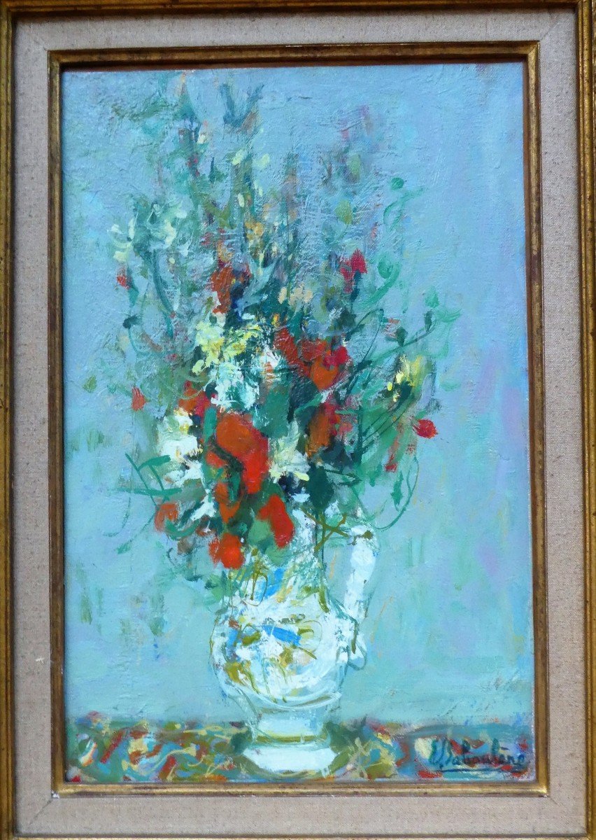 Bouquet De Fleurs Par Eugène Baboulene 1905-1994-photo-4