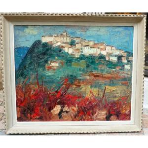 Le Castellet In Autumn By Rose Cauvin 1901-1978