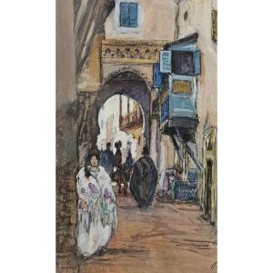 Street In Tunis By Henry Jean Pontoy 1888-1968