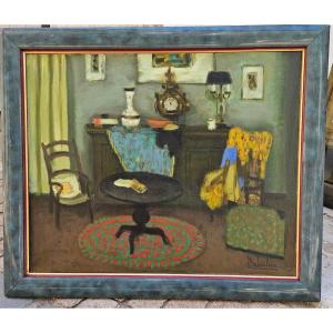 Interior Scene By Eugène Baboulene 1905-1994