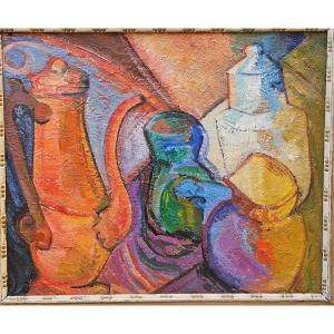 Composition cubisante Par François Lombardi 1925-1996