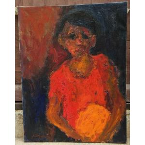 Child In The Red Polo Shirt By Francis Mockel Born In 1940