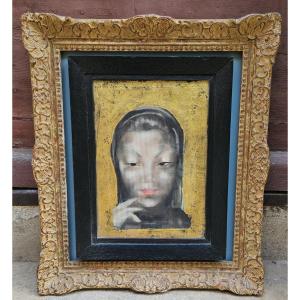 Vietnamese Portrait By Alix Ayme 1894-1989