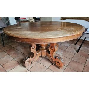 Table De Salle à Manger En Noyer Napoléon III