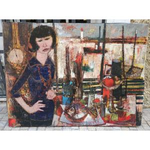 La jeune Mentonnaise de 1963 par Robert VERNET-BONFORT 1934-2017
