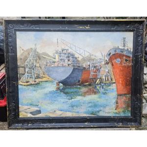 Chantier naval La Ciotat par Quesnel